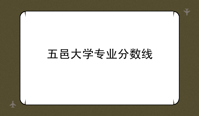 五邑大学专业分数线