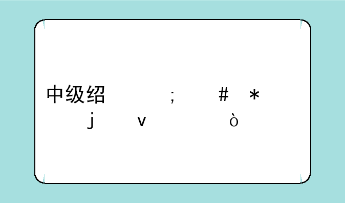 中级经济师报考的条件？