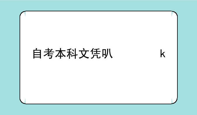 自考本科文凭可以做什么